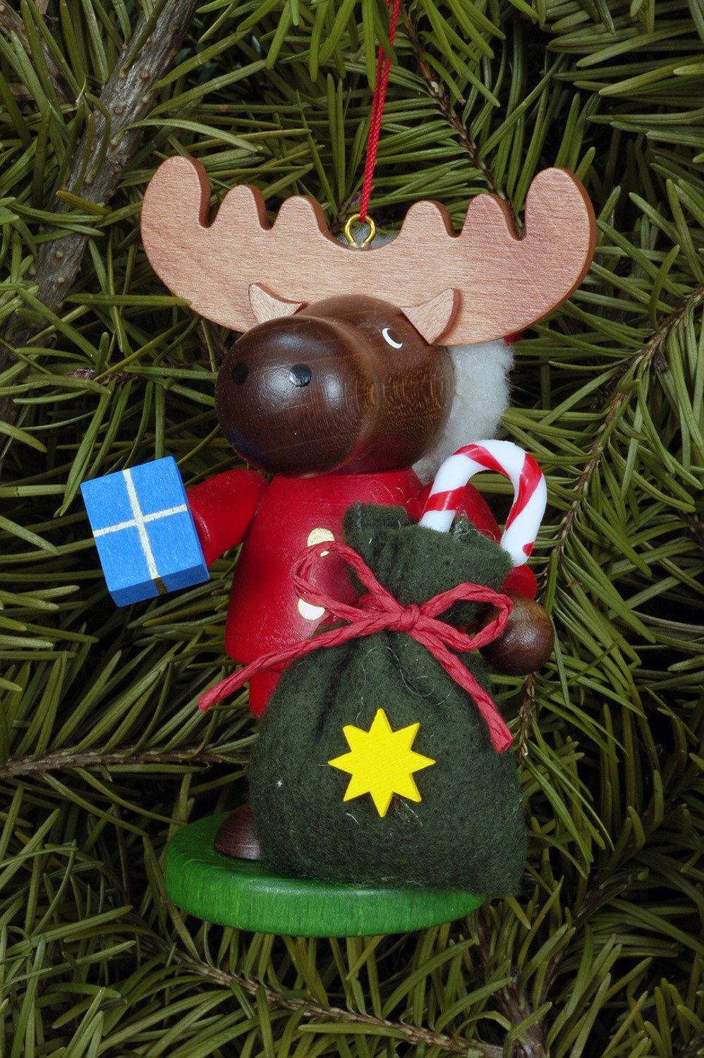 Large gnome Christmas tree decoration - Christmas Moose (Colourful)